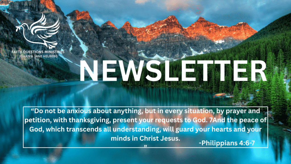 Newsletter newsletter faith questions ministries